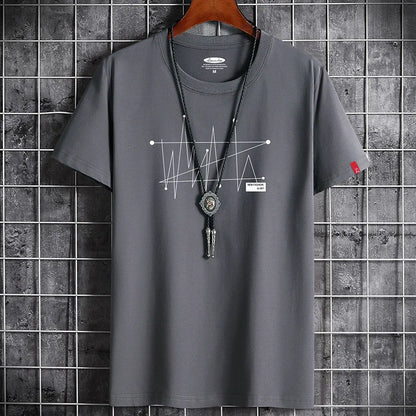 Manga Tshirt Tops Oversize Men Loose Tee 100% Cotton Fashion Goth Print Men's Short Sleeve T-shirt Summer New Male Casual Tshirt